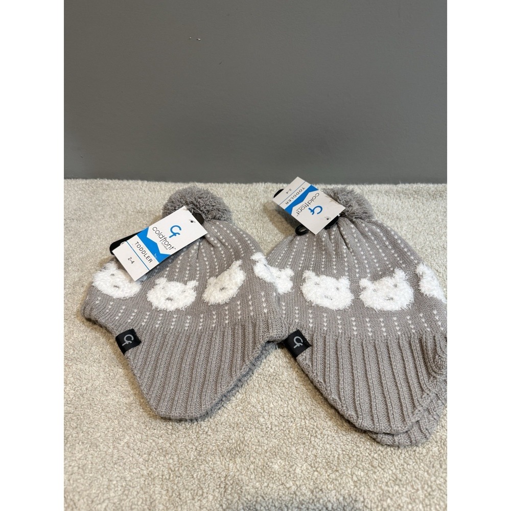 Lot Of 2 Toddler Beanie Hats Size 2T-4T Bears